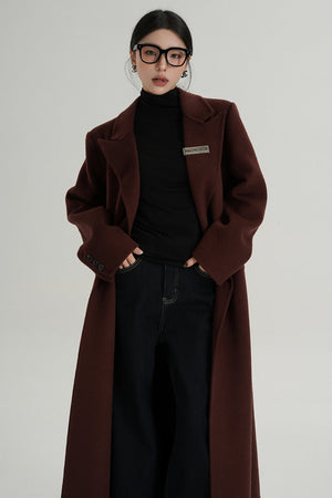 Red Reversible Tweed Coat