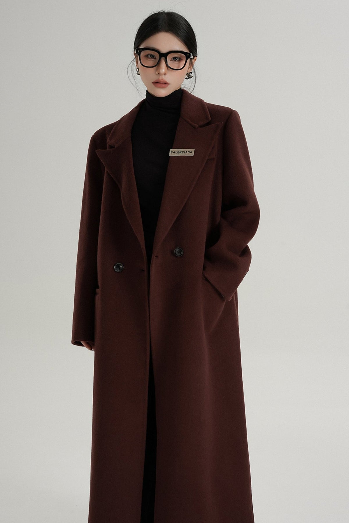 Red Reversible Tweed Coat