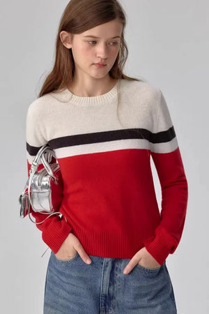Red Striped Wool Sweater