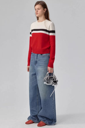 Red Striped Wool Sweater