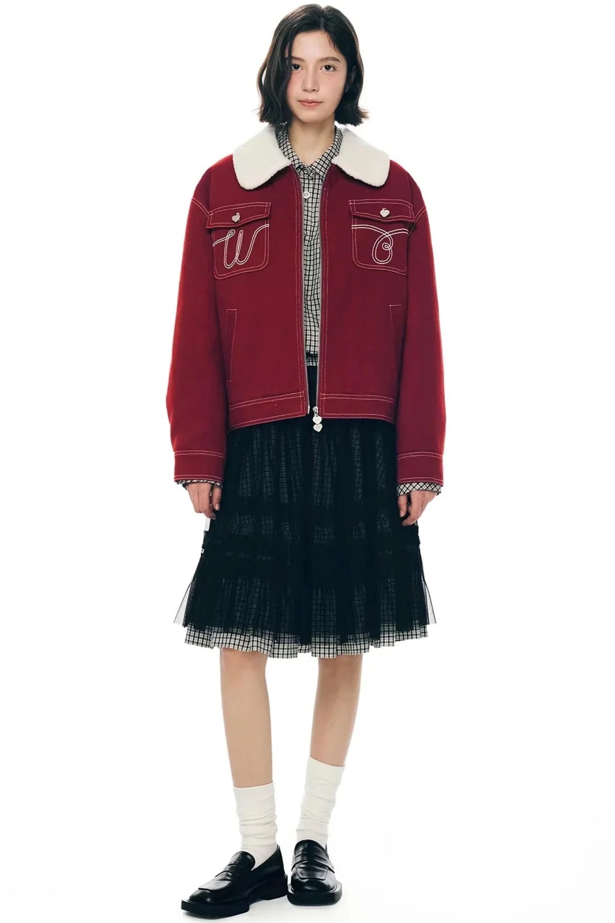 Red Wool Winter Jacket