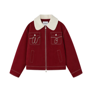 Red Wool Winter Jacket