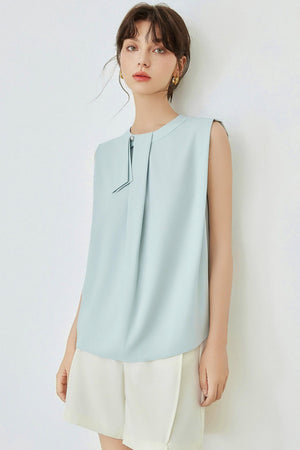 Refined Office Look Sleeveless Top