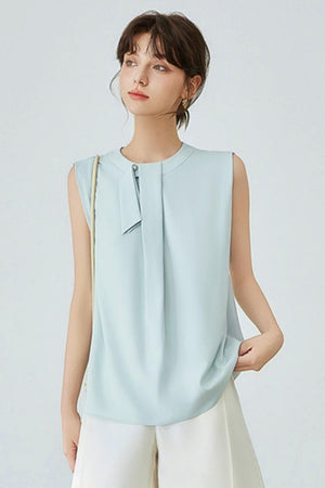 Refined Office Look Sleeveless Top