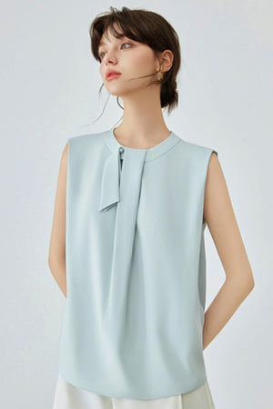 Refined Office Look Sleeveless Top
