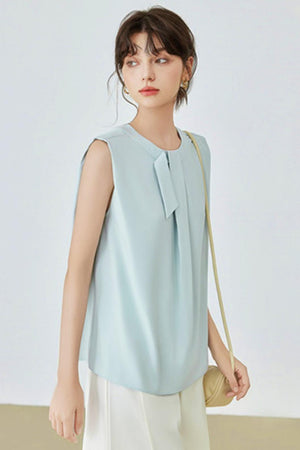 Refined Office Look Sleeveless Top