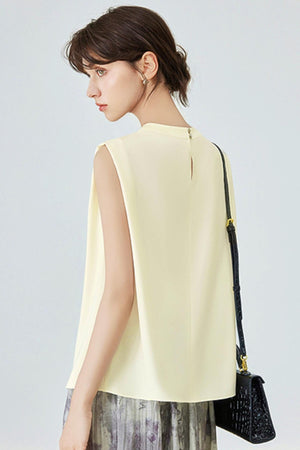 Refined Office Look Sleeveless Top