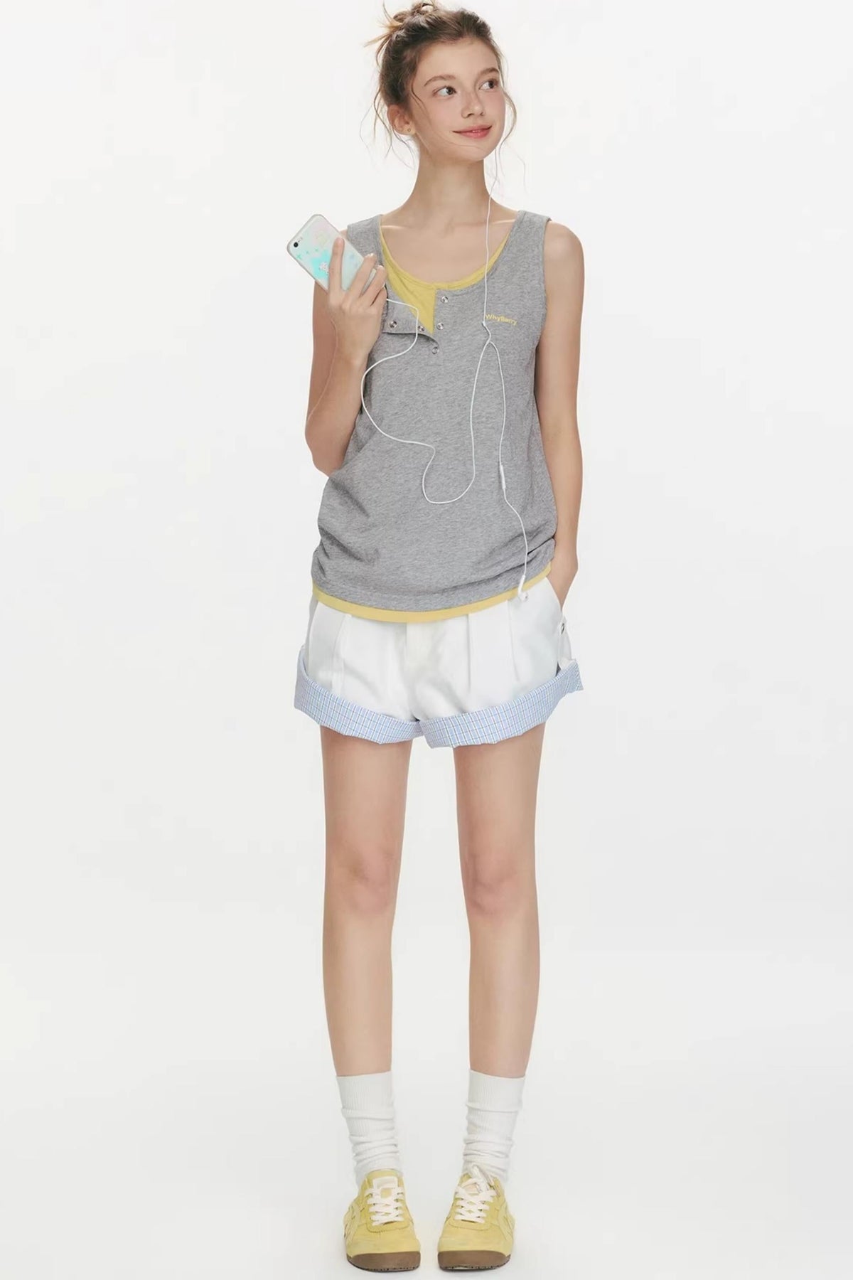 Refreshing Sea Plaid Shorts