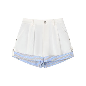 Refreshing Sea Plaid Shorts