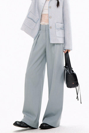 Relaxed Silhouette Mid-Rise Pants