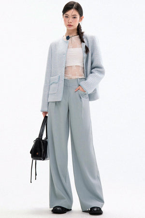Relaxed Silhouette Mid-Rise Pants