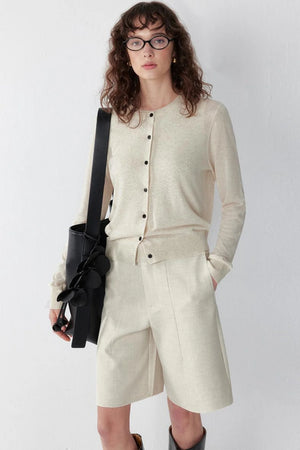 Relaxed Spun-Linen Vest Set-Up