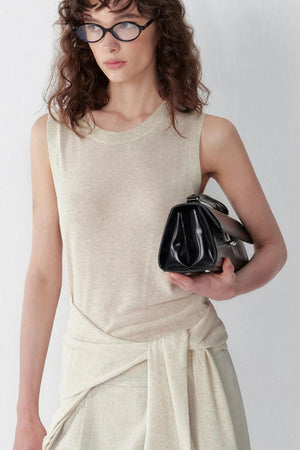 Relaxed Spun-Linen Vest Set-Up