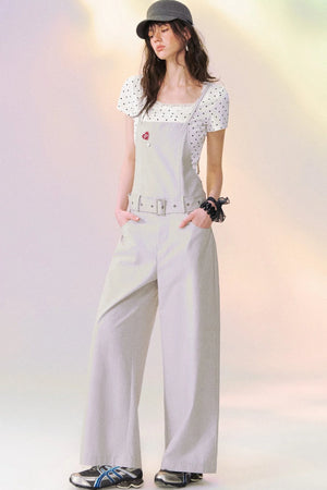 Relaxed Straight-Leg Overalls