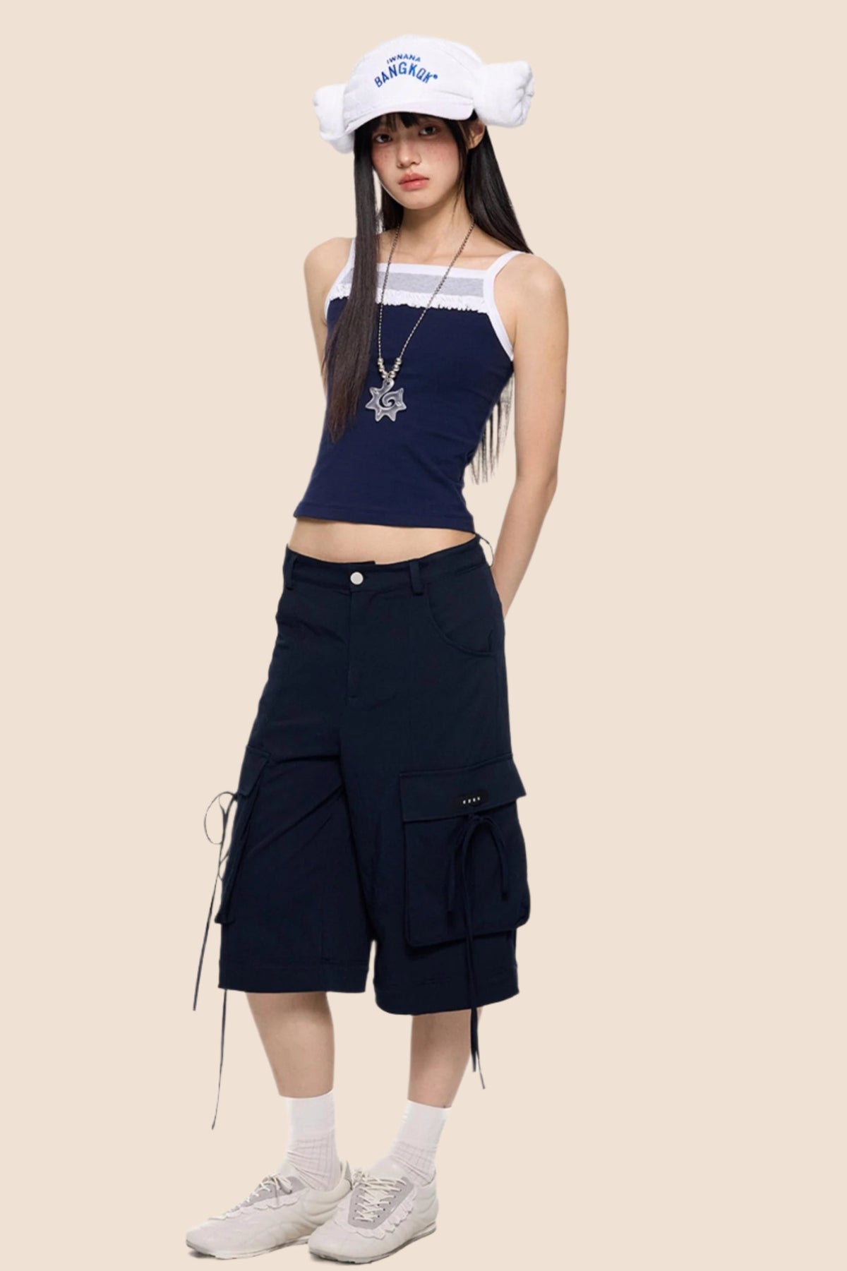 Removable Wide-Leg Slacks