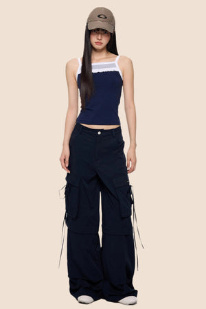 Removable Wide-Leg Slacks
