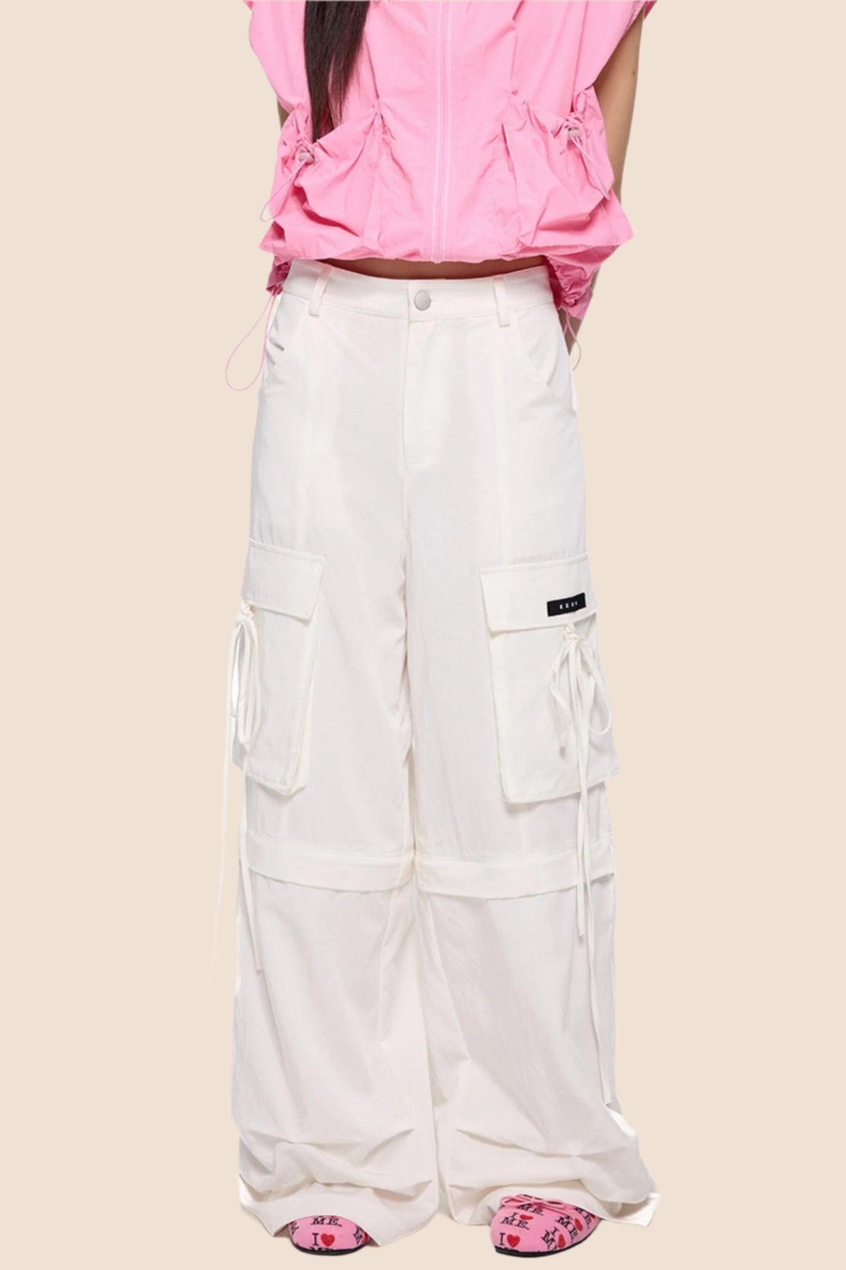 Removable Wide-Leg Slacks