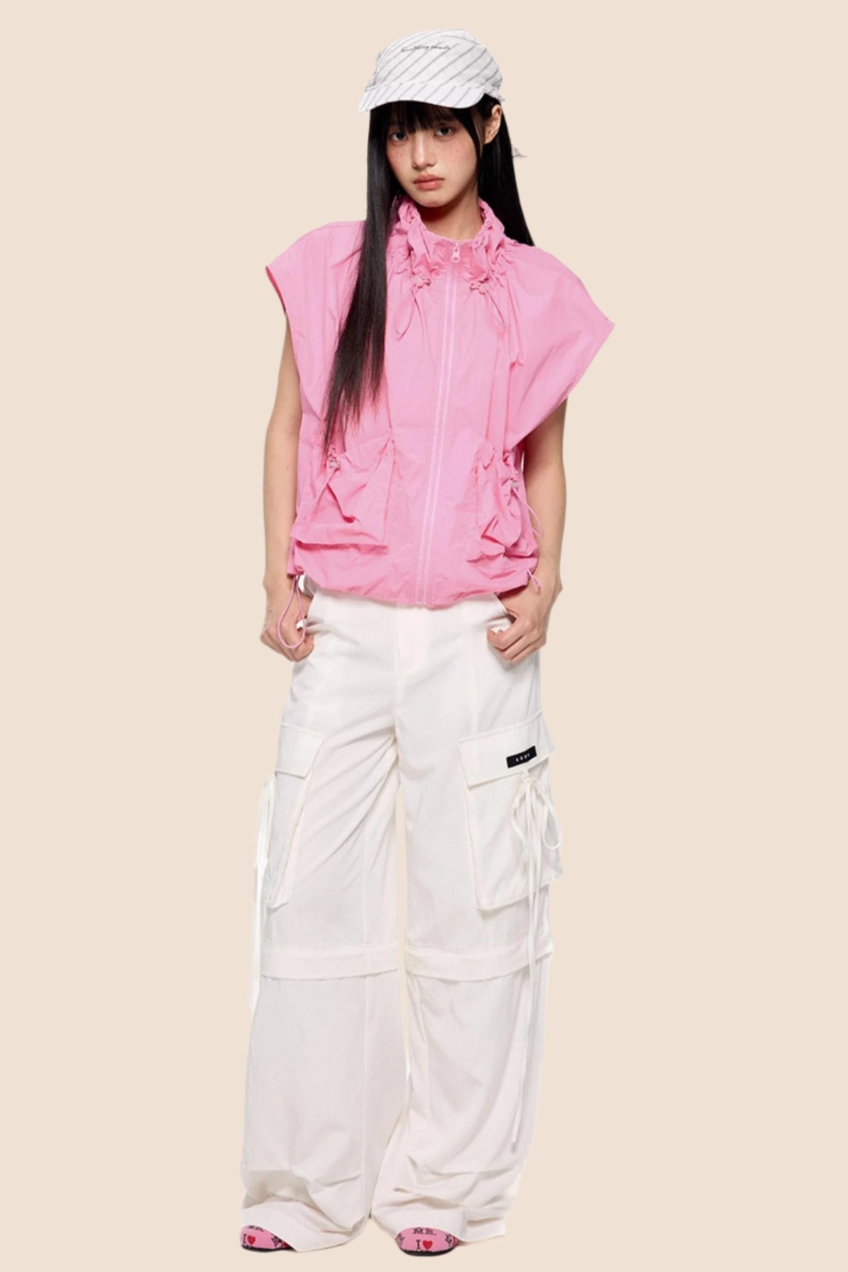 Removable Wide-Leg Slacks