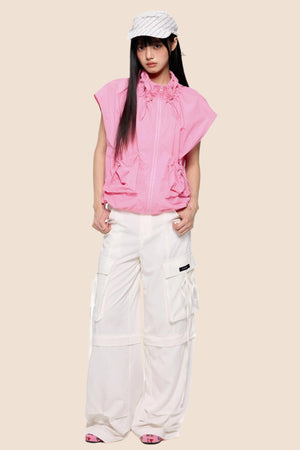 Removable Wide-Leg Slacks