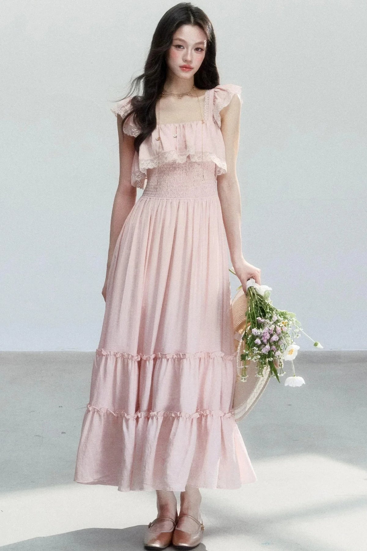 Resort Style Lace Patchwork Dress