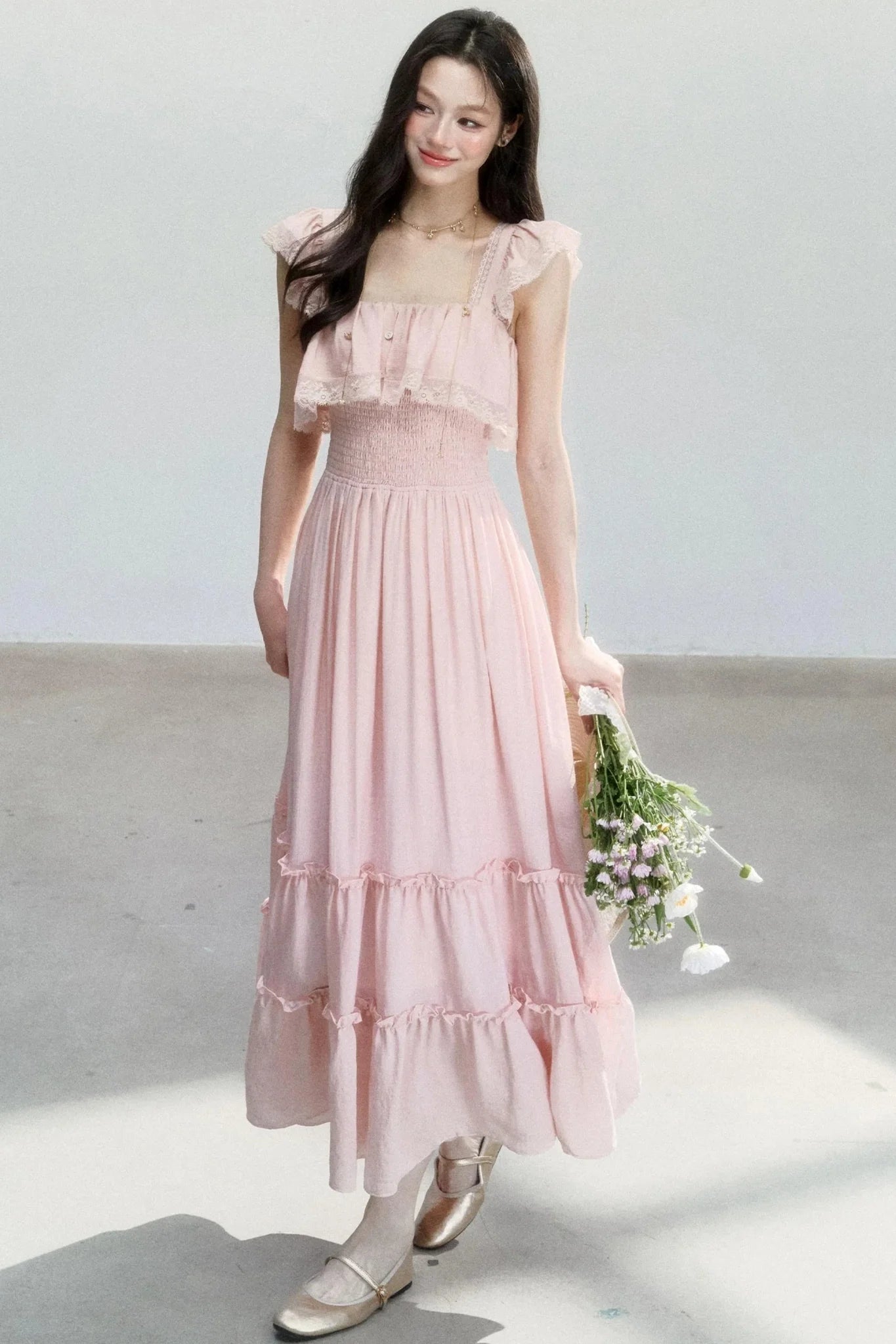 Resort Style Lace Patchwork Dress