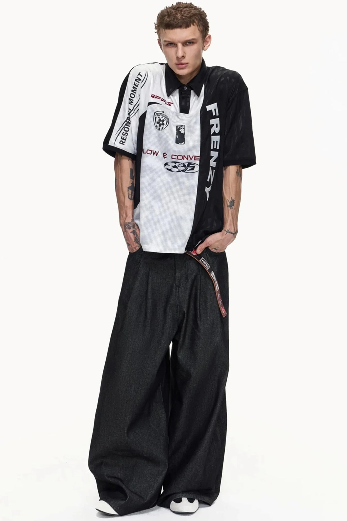 Restructured Jersey Polo T-Shirt