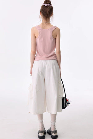 Retro Atmosphere Swing-Neck Camisole