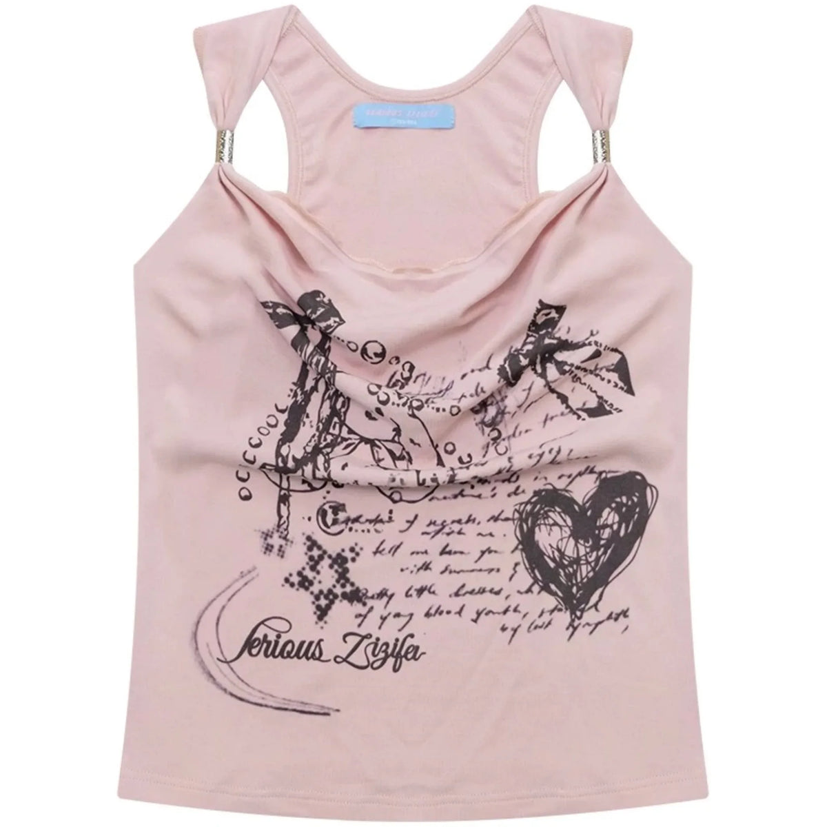 Retro Atmosphere Swing-Neck Camisole