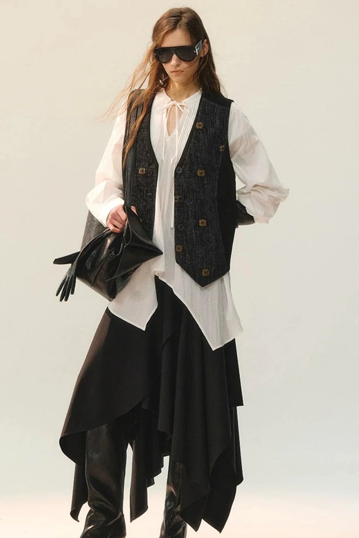 Retro Beaded Vest & Skirt Set-Up