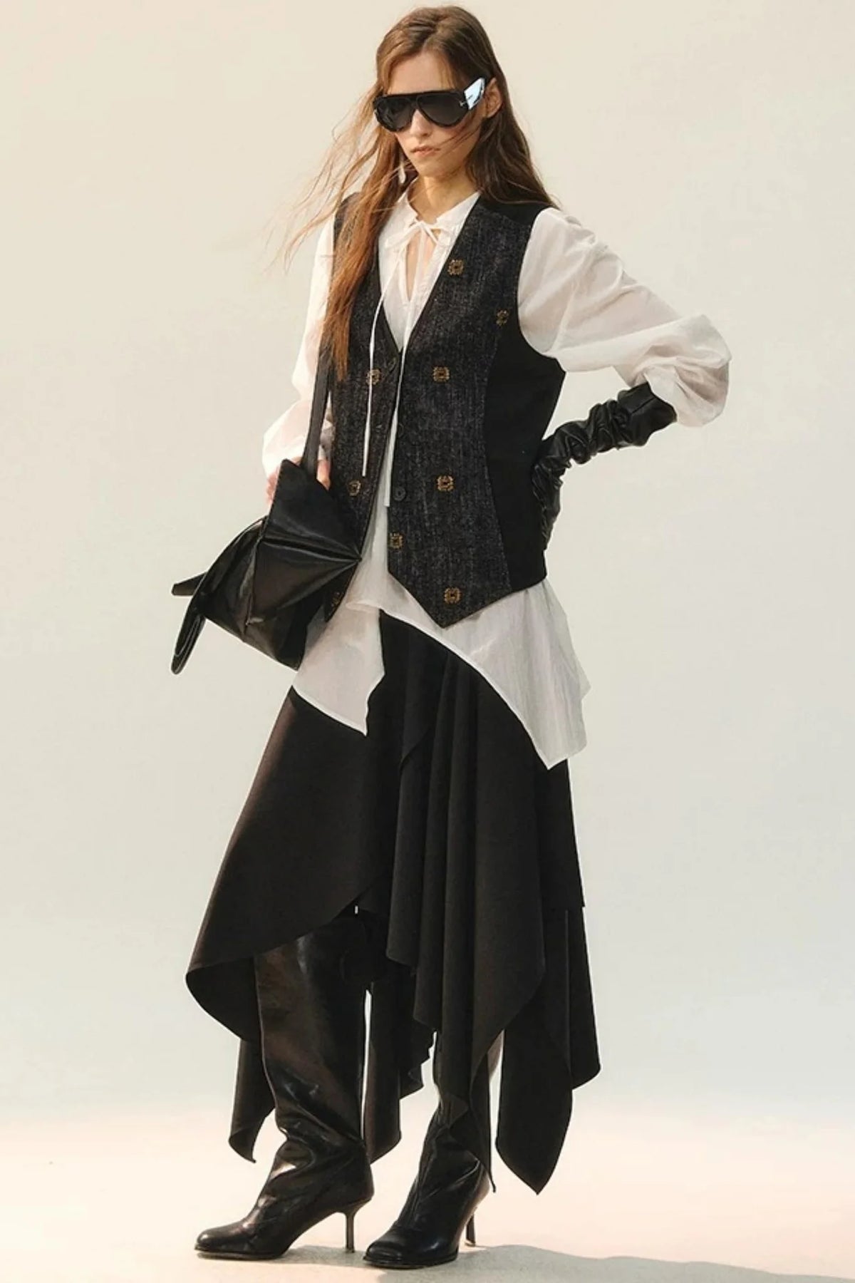 Retro Beaded Vest & Skirt Set-Up