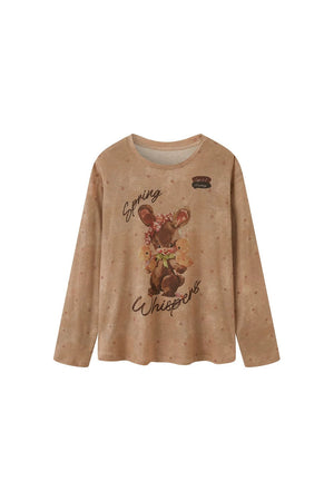 Retro Bunny Polka Dot Long Sleeve Tee