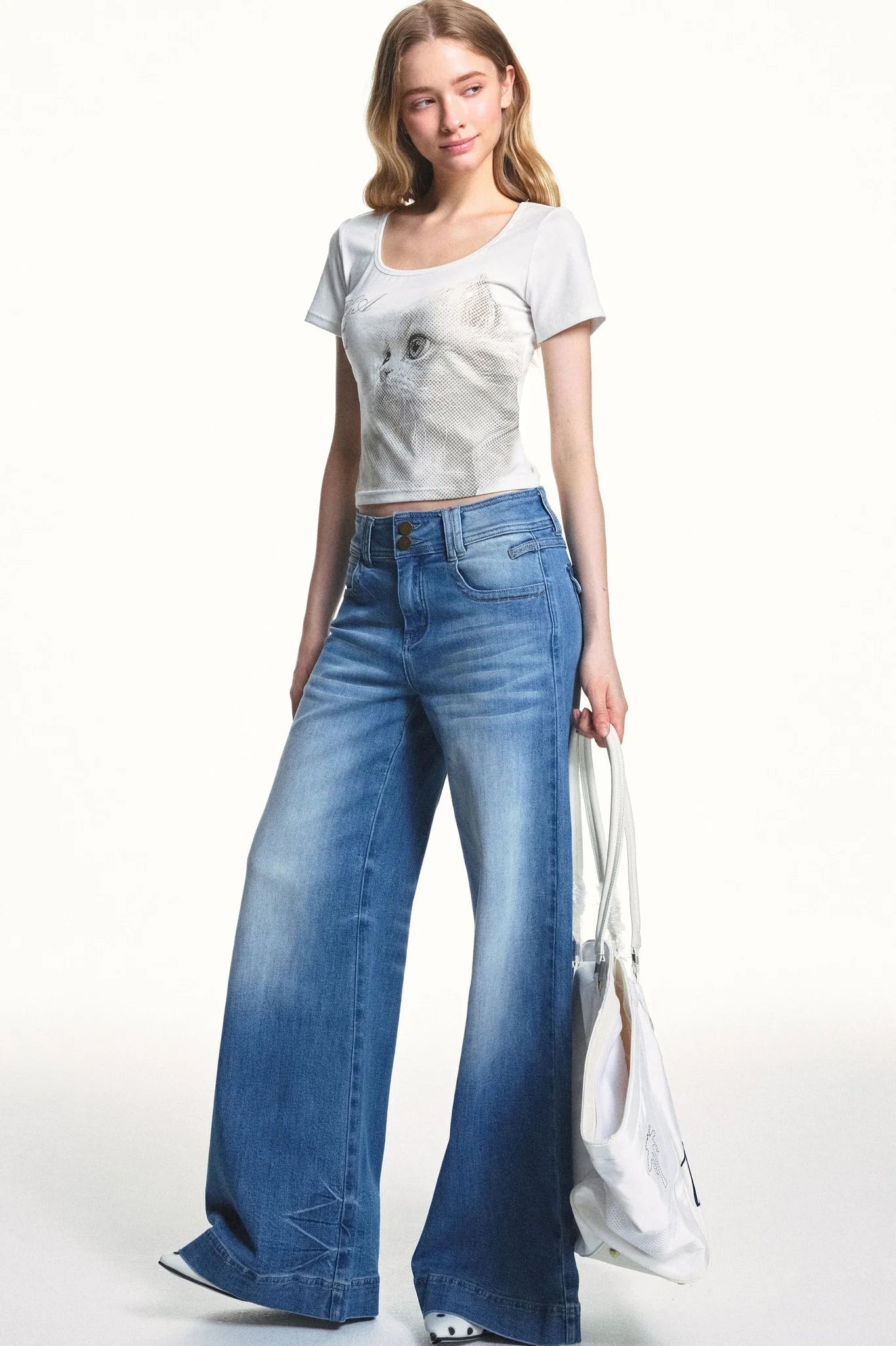Retro Cat Lyocell Top