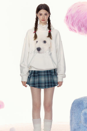Retro Check Short Skirt
