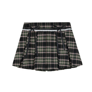 Retro Check Short Skirt