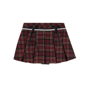 Retro Check Short Skirt