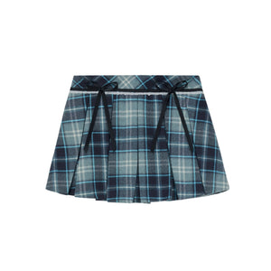 Retro Check Short Skirt