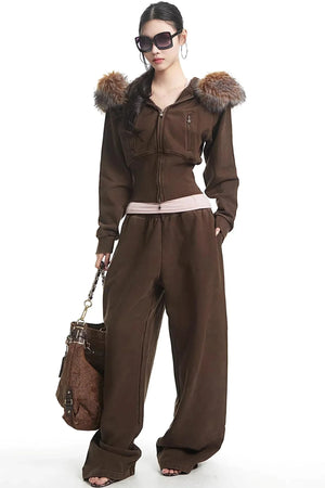 Retro Coffee Hooded Top Set-Up