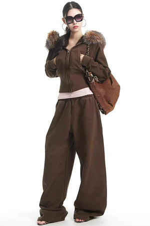 Retro Coffee Hooded Top Set-Up