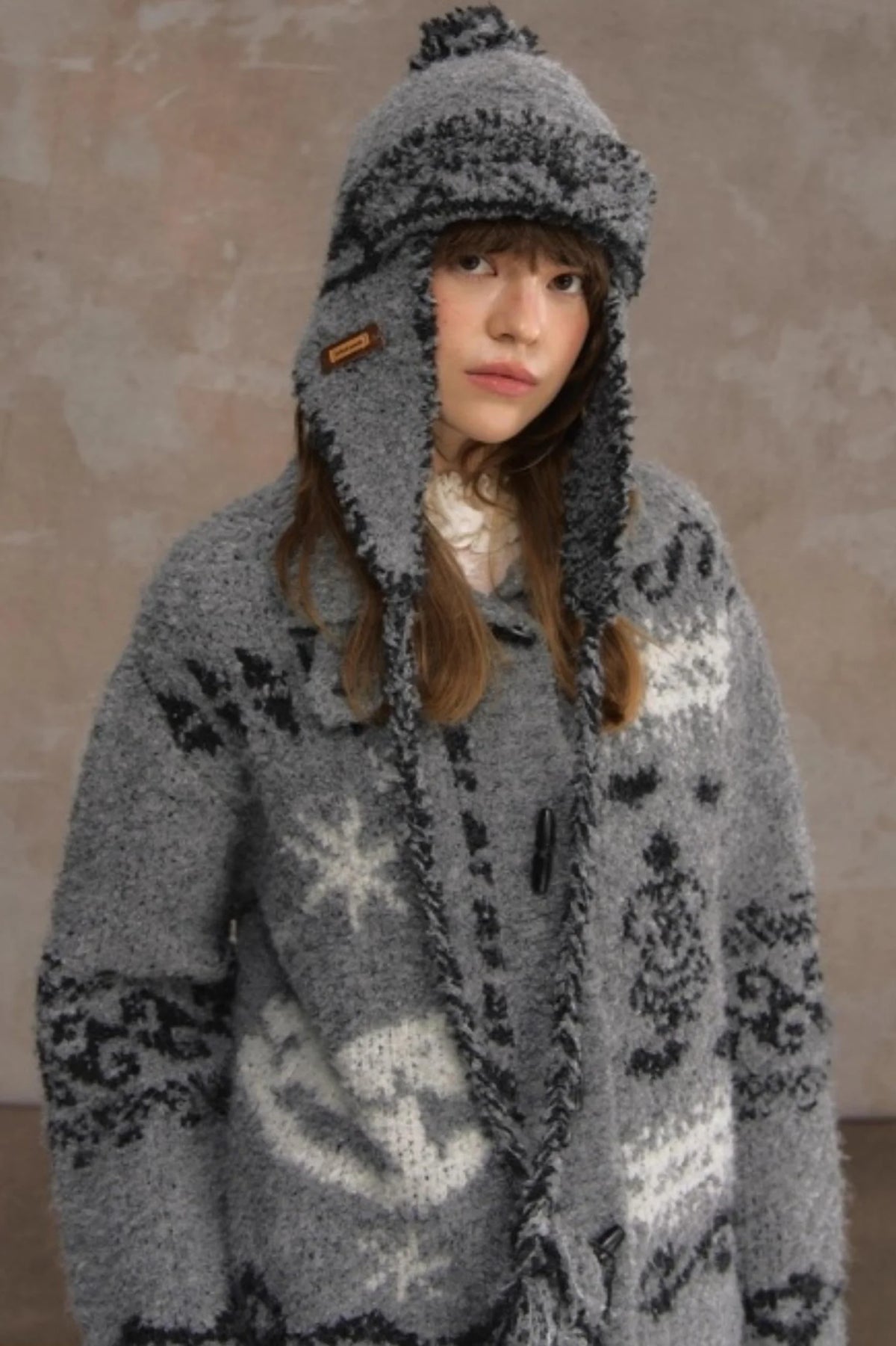 Retro Collegiate Knitted Cardigan