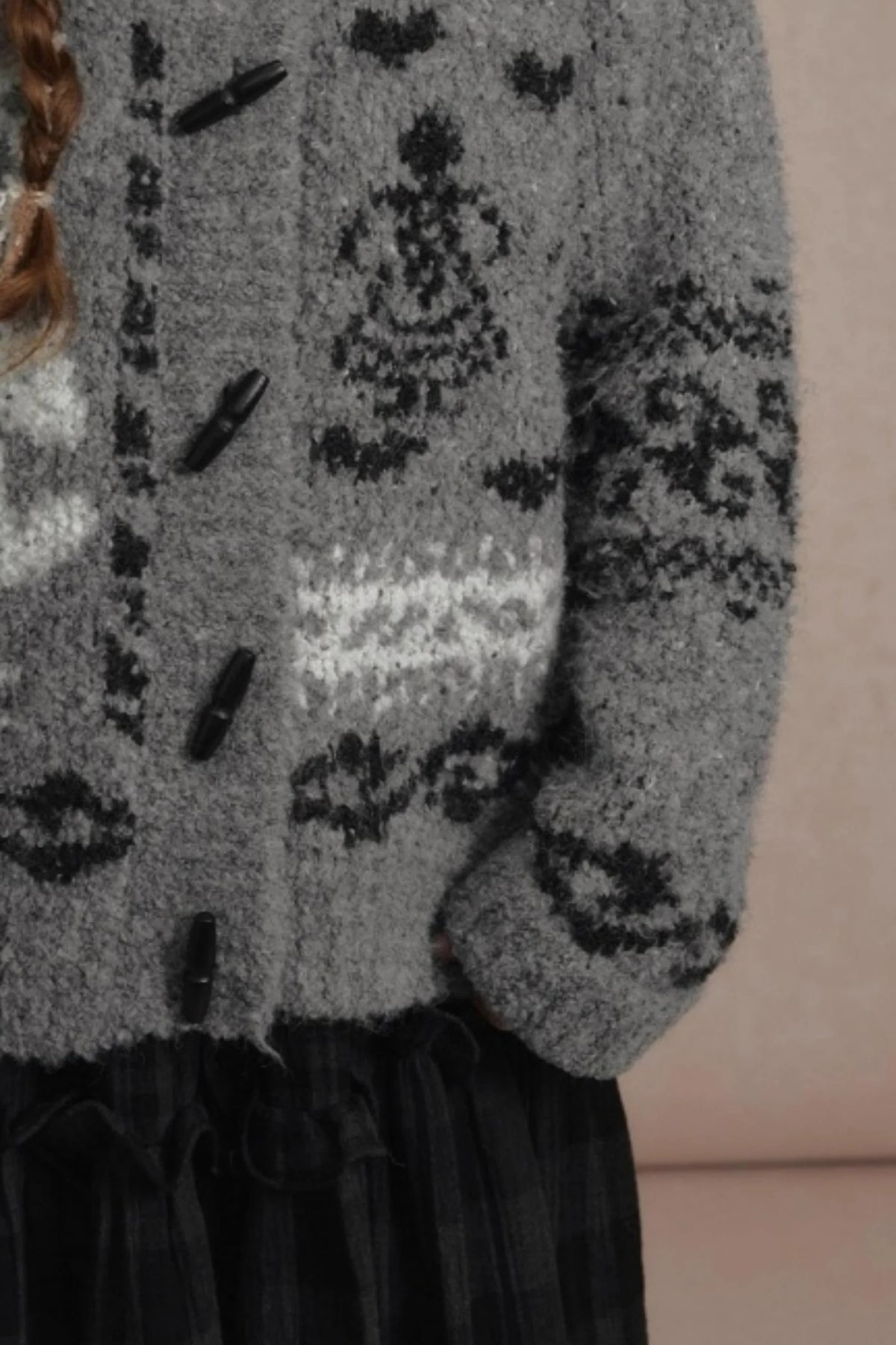 Retro Collegiate Knitted Cardigan