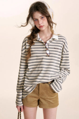 Retro Color-Blocked Polo T-Shirt