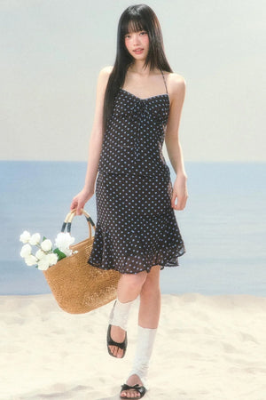 Retro Contrast Polka Dot Camisole Set-Up