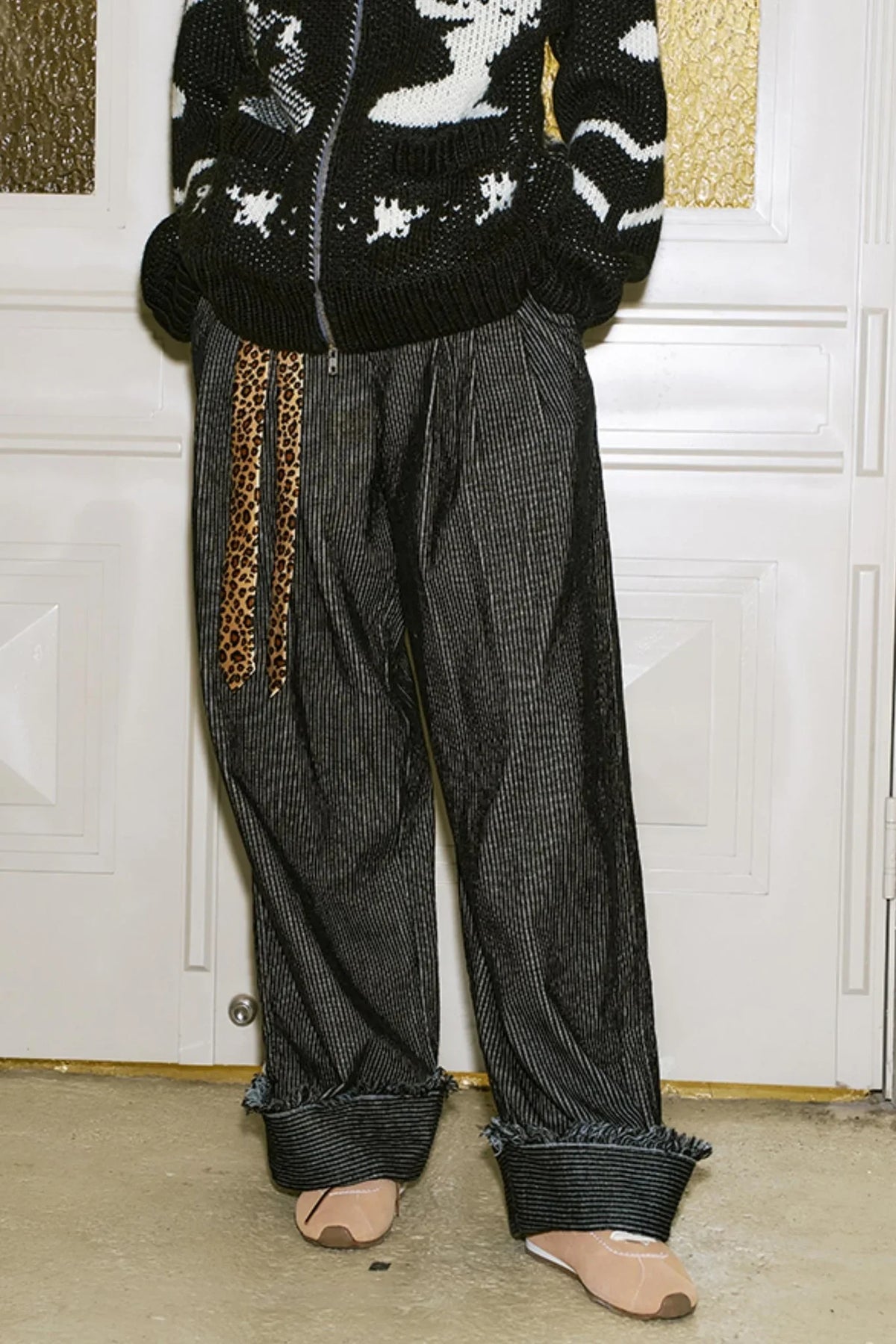 Retro Corduroy Straight-Leg Loose Fit Pants