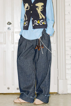 Retro Corduroy Straight-Leg Loose Fit Pants