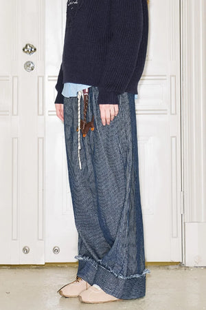 Retro Corduroy Straight-Leg Loose Fit Pants