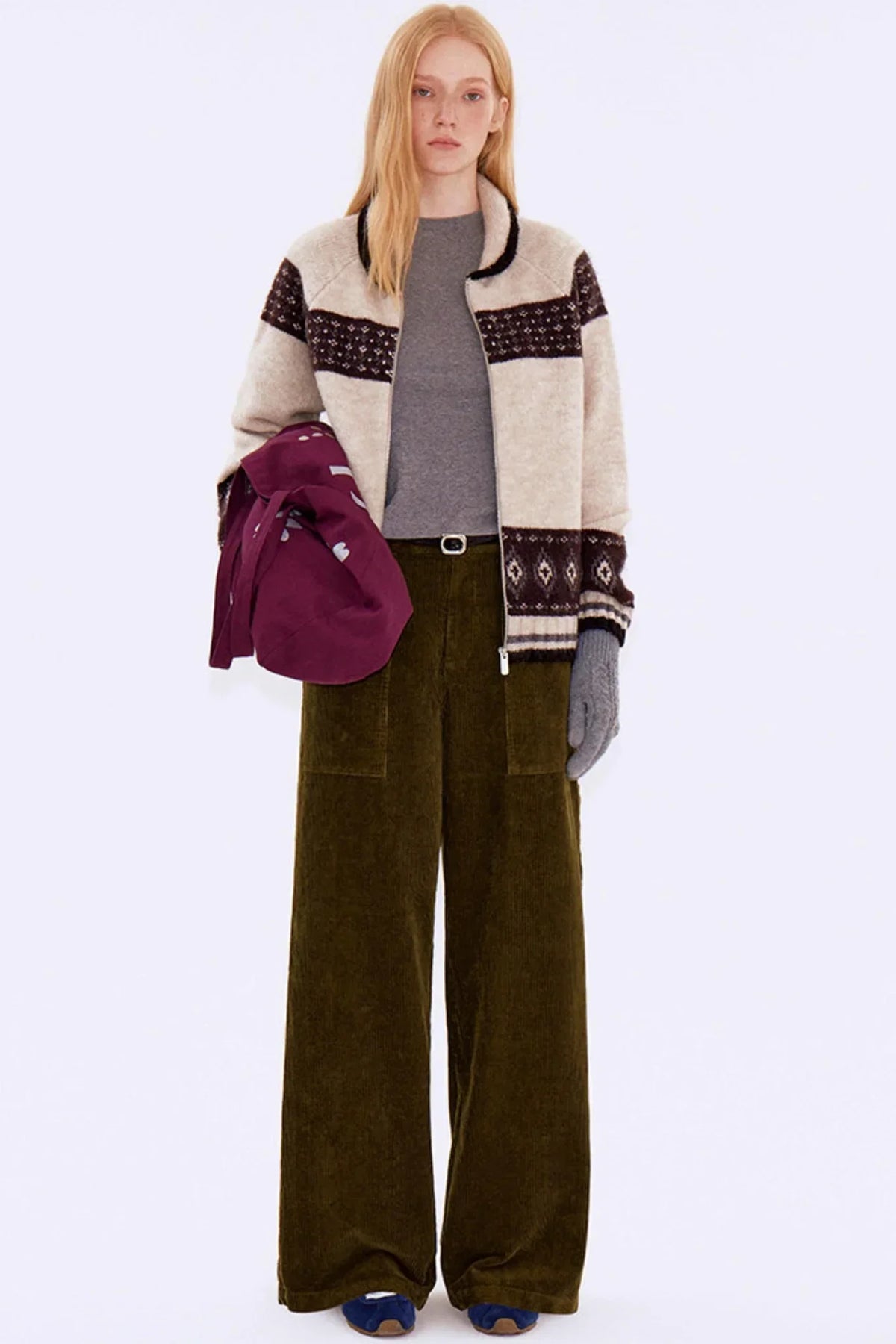 Retro Corduroy Workwear Pants