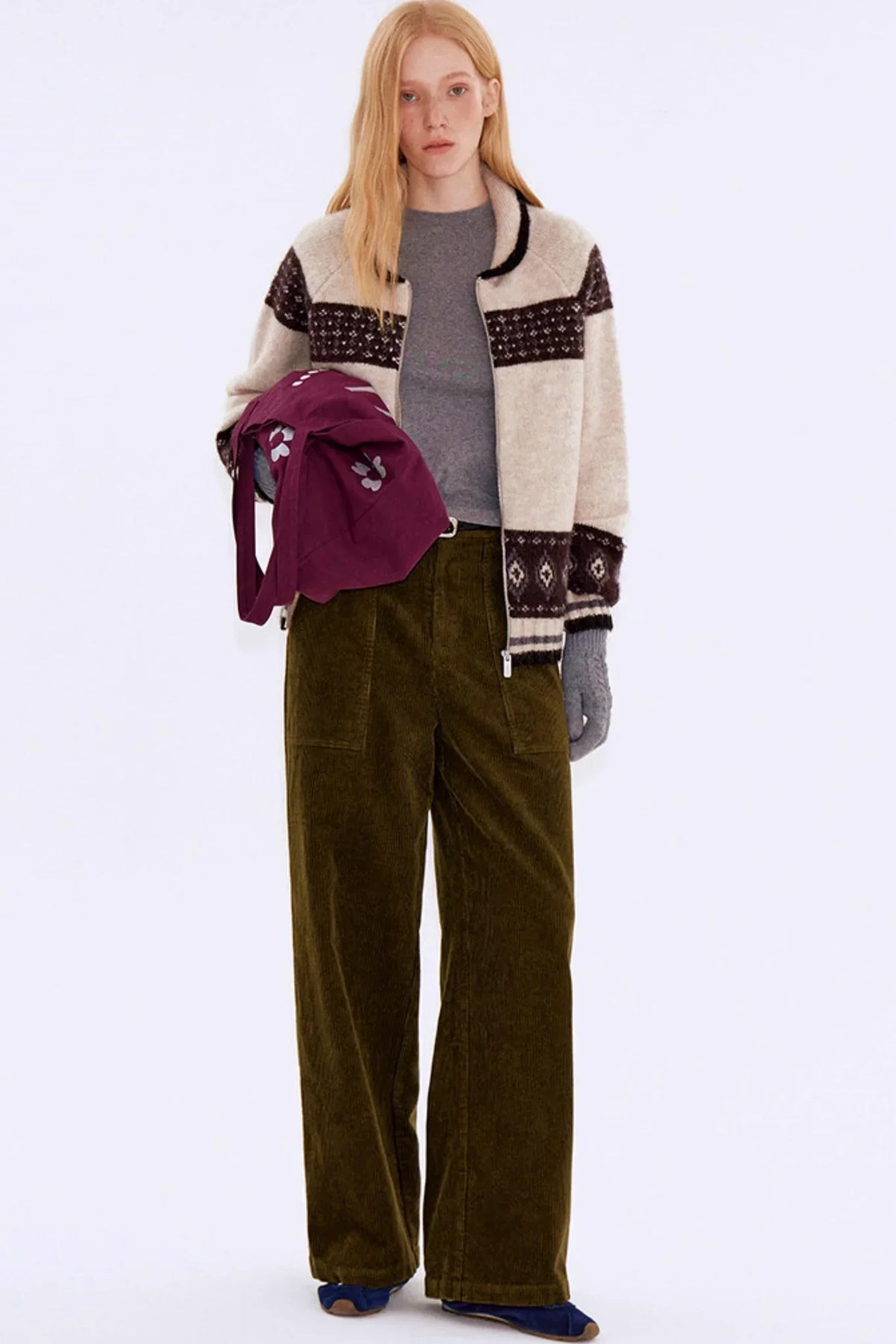 Retro Corduroy Workwear Pants