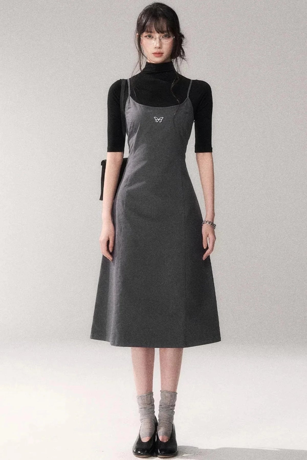 Retro Cotton A-Line Dress