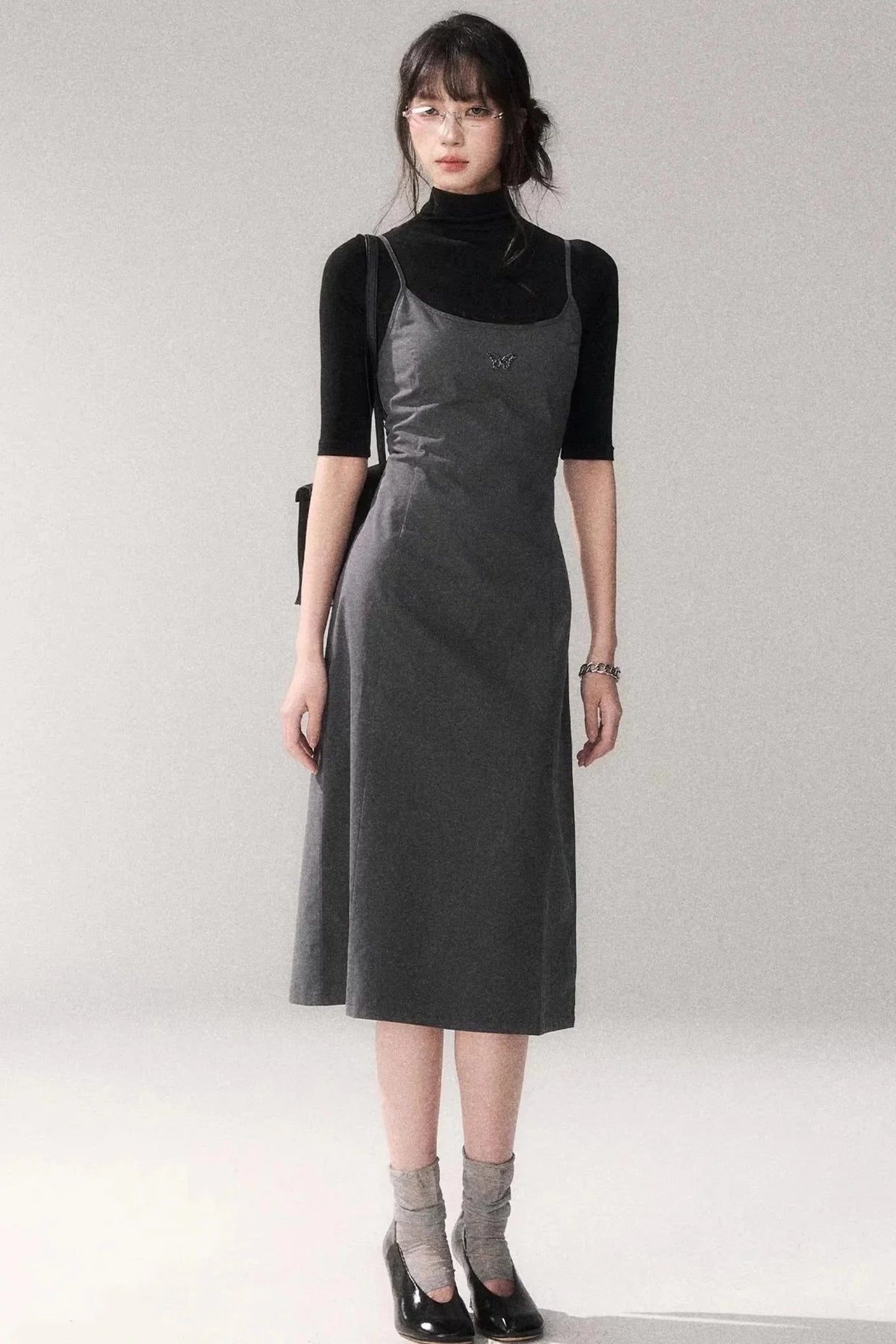 Retro Cotton A-Line Dress