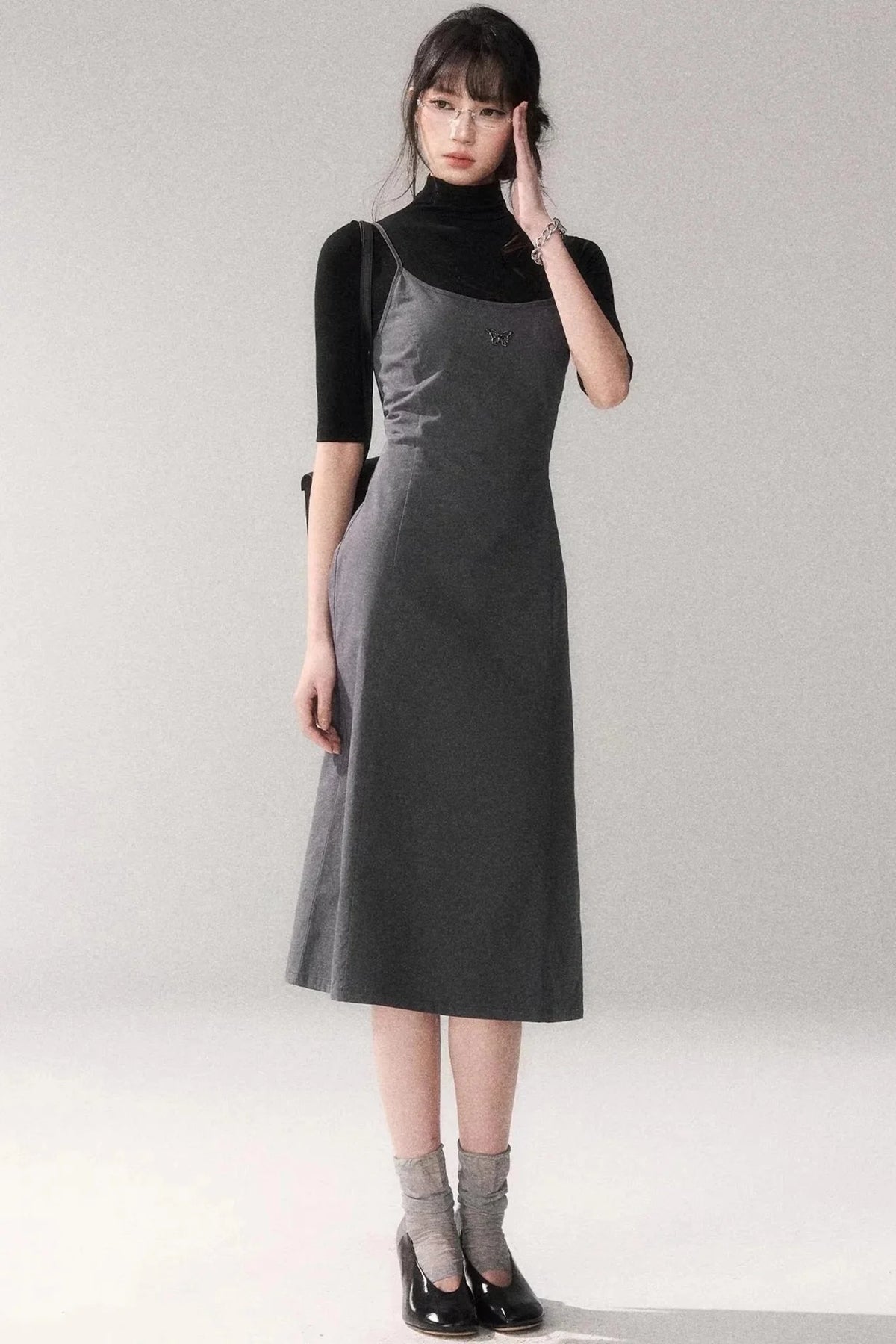 Retro Cotton A-Line Dress